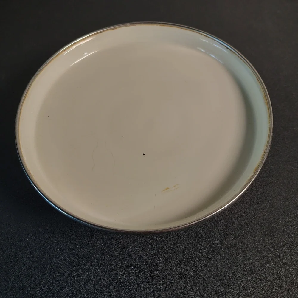 Vintage Enamel Pot Lid 7.75